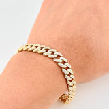 Cuban Links Bracelet 19.2g / 8 1/2 in / 8.2mm Silver Vermeil 925