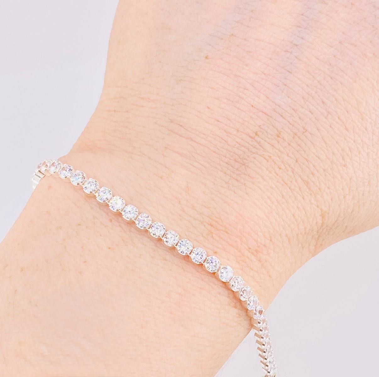 Circular Tennis Bracelet 3.45g / 7 1/2 in / 3mm Silver 925