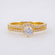 Anillo Solitario Doble Carril 3.6g / T7 1/2 Oro Amarillo 18K