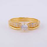 Anillo Solitario Doble Linea 2.5g / T5 1/2 Oro Amarillo 18K