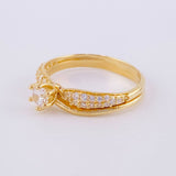 Anillo Solitario Doble Linea 2.5g / T5 1/2 Oro Amarillo 18K