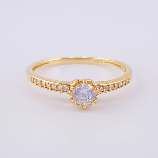 Anillo Solitario Cautivador 1.7g / T7 Oro Amarillo 18K