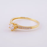 Anillo Solitario Cautivador 1.7g / T7 Oro Amarillo 18K