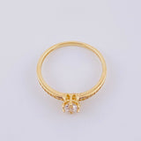 Anillo Solitario Cautivador 1.7g / T7 Oro Amarillo 18K