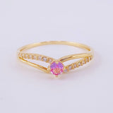 Anillo Solitario Entrelazado 1.2g / T7 1/2 Oro Amarillo 18K