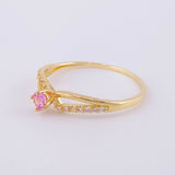 Anillo Solitario Entrelazado 1.2g / T6 1/2 Oro Amarillo 18K