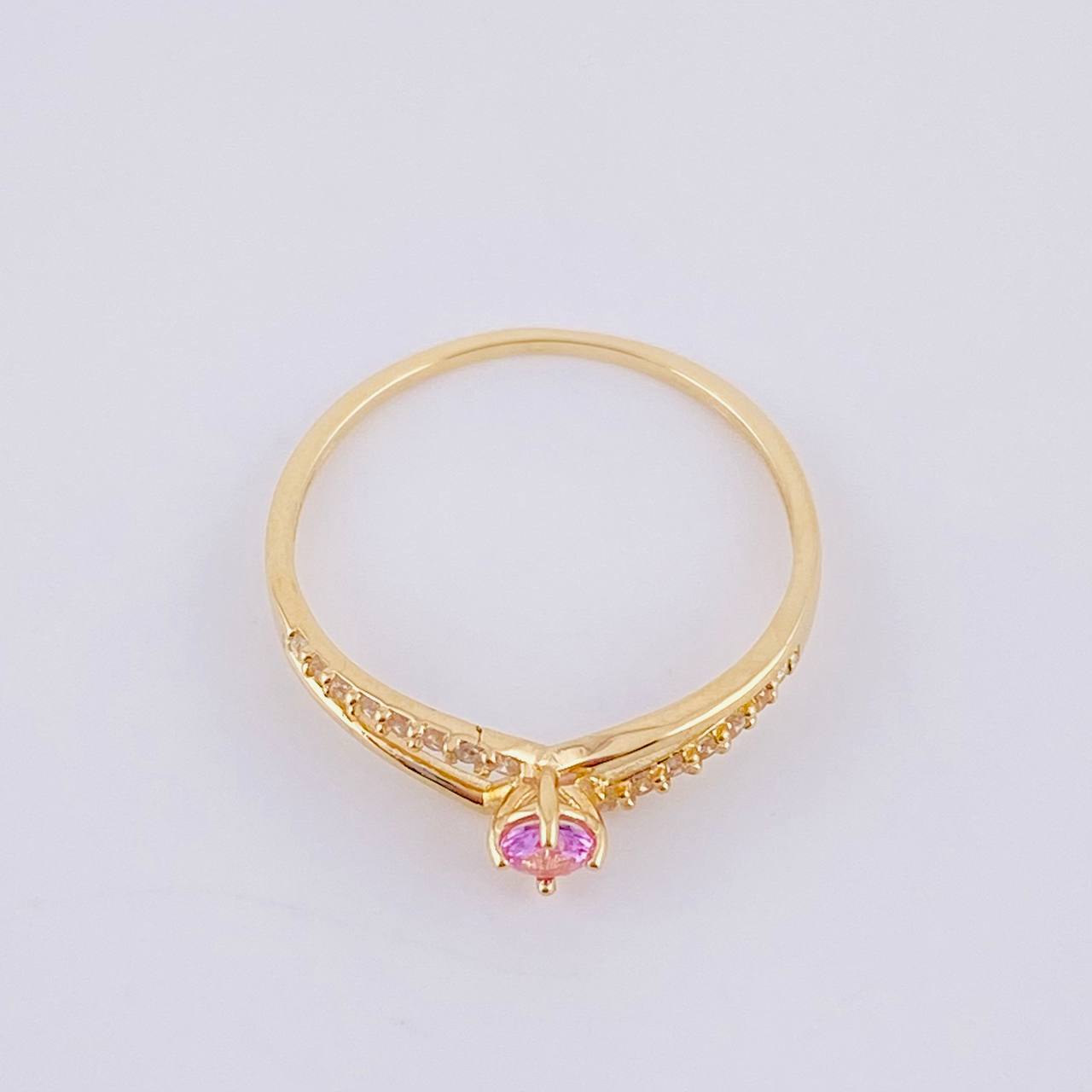 Anillo Solitario Entrelazado 1.2g / T6 1/2 Oro Amarillo 18K