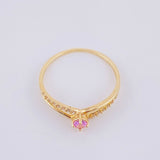 Anillo Solitario Entrelazado 1.2g / T6 1/2 Oro Amarillo 18K