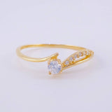 Anillo Solitario Curvo 1.15g / T5 1/2 Oro Amarillo 18K