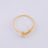 Anillo Solitario Curvo 1.15g / T5 1/2 Oro Amarillo 18K
