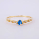 Anillo Solitario V Tupido 1g / T5 1/2 Oro Amarillo 18K