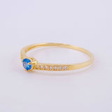 Anillo Solitario V Tupido 1g / T5 1/2 Oro Amarillo 18K