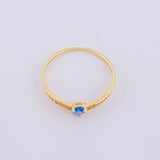 Anillo Solitario V Tupido 1g / T5 1/2 Oro Amarillo 18K