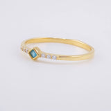 Anillo Rombo Tupido 1.35g / T7 3/4 Oro Amarillo 18K