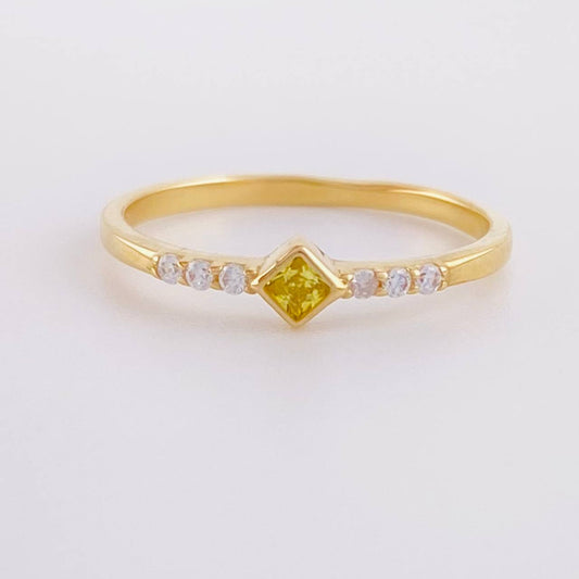 Anillo Rombo Tupido 1.2g / T5 Oro Amarillo 18K