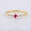 Anillo Rombo Tupido 1.35g / T6 1/2 Oro Amarillo 18K