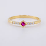 Anillo Rombo Tupido 1.35g / T6 1/2 Oro Amarillo 18K