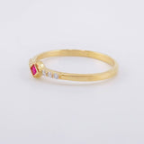 Anillo Rombo Tupido 1.35g / T6 1/2 Oro Amarillo 18K