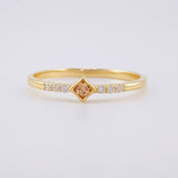Dense Rhombus Ring 1.3g / T6 1/4 Yellow Gold 18K