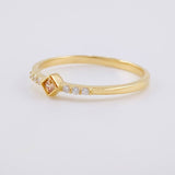 Dense Rhombus Ring 1.3g / T6 1/4 Yellow Gold 18K
