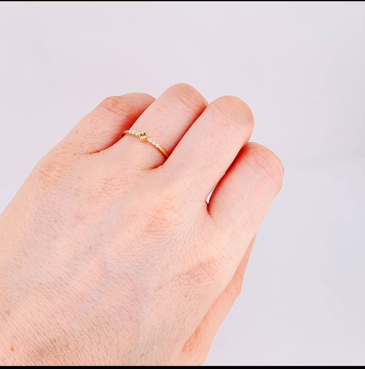 Dense Rhombus Ring 1.3g / T6 1/4 Yellow Gold 18K