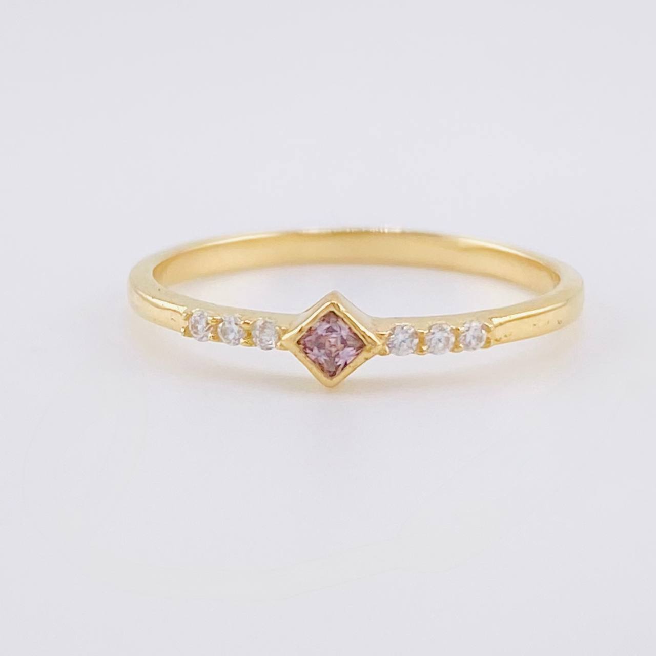 Dense Rhombus Ring 1.35g / T6 1/4 Yellow Gold 18K