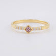 Dense Rhombus Ring 1.35g / T6 1/4 Yellow Gold 18K