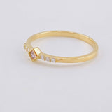Dense Rhombus Ring 1.35g / T6 1/4 Yellow Gold 18K