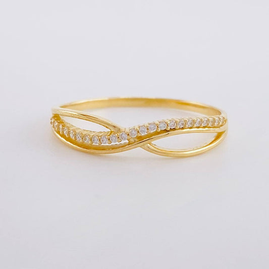 Anillo Filigrana Cruzado 1.4g / T7 1/2 Oro Amarillo 18K