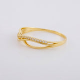 Crossed Filigree Ring 1.45g / T6 1/2 Yellow Gold 18K