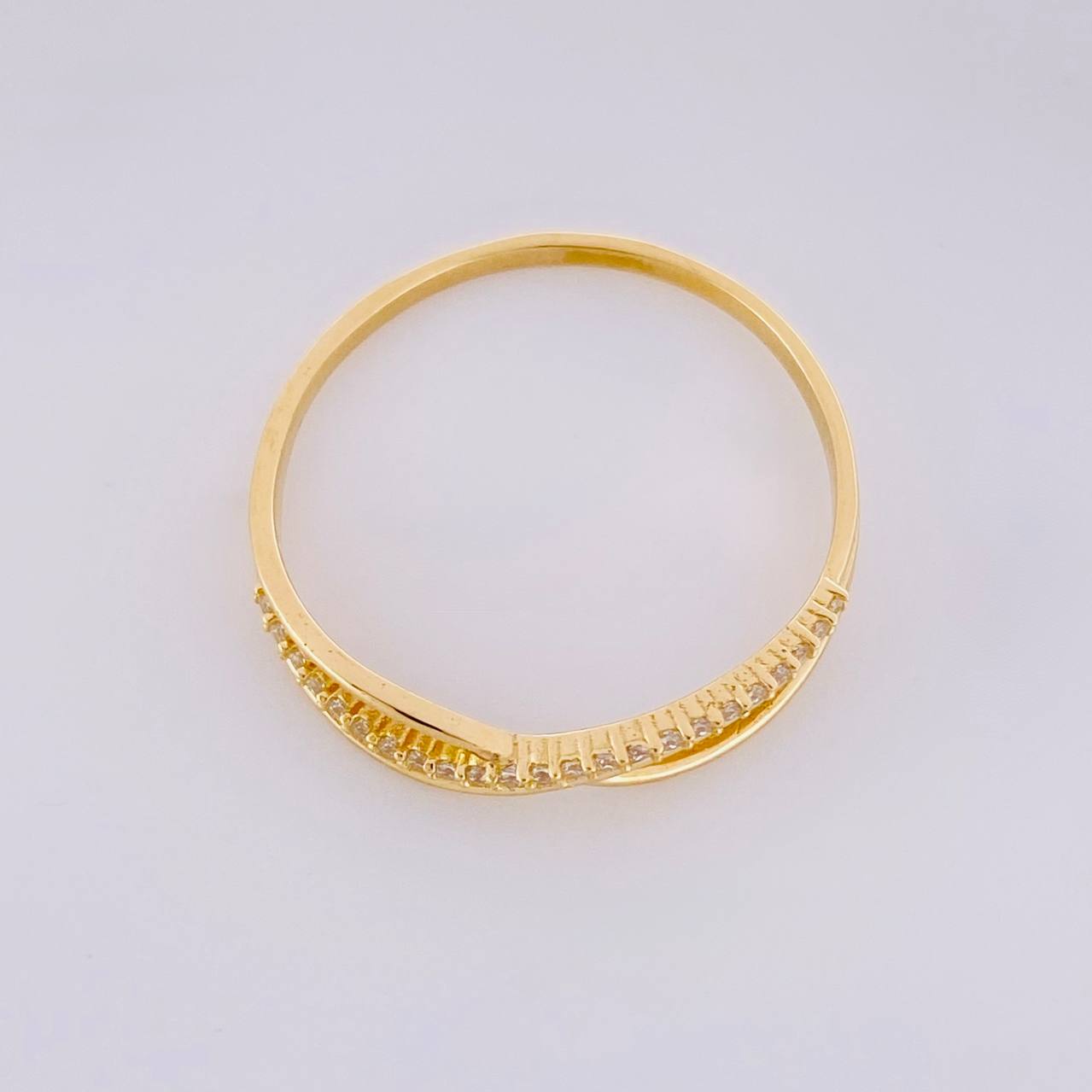 Crossed Filigree Ring 1.45g / T6 1/2 Yellow Gold 18K