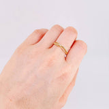 Crossed Filigree Ring 1.4g / T7 3/4 Yellow Gold 18K