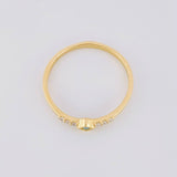 Anillo Rombo Tupido 1.35g / T7 3/4 Oro Amarillo 18K