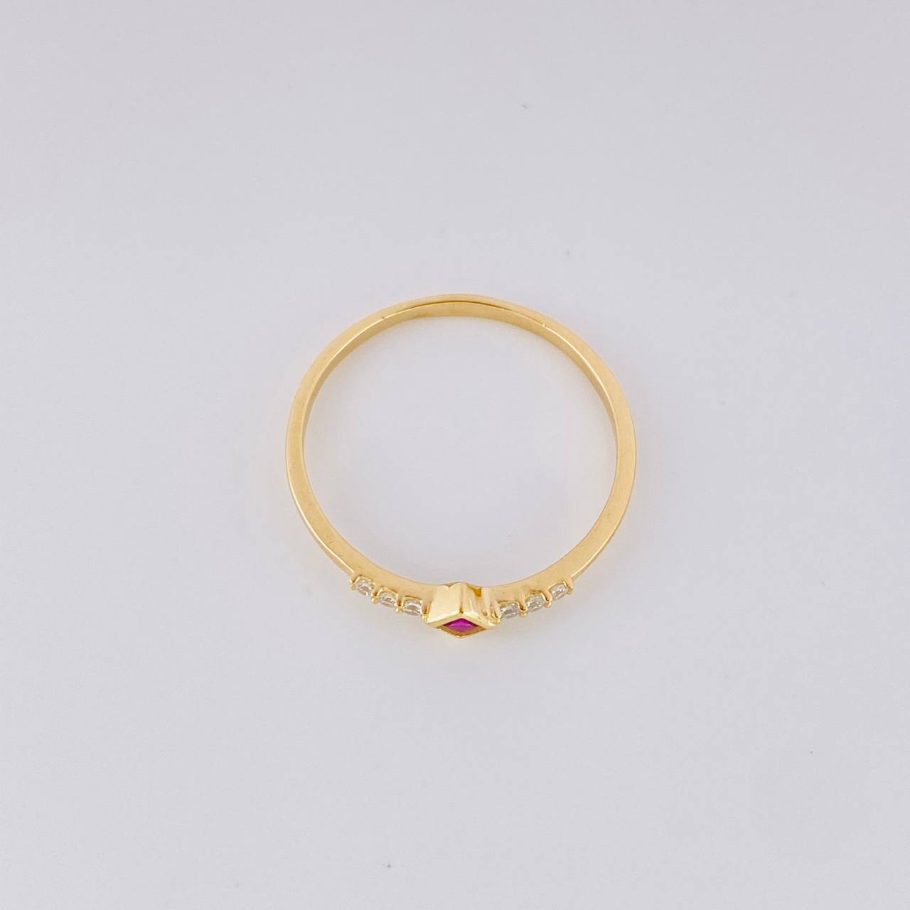 Anillo Rombo Tupido 1.35g / T6 1/2 Oro Amarillo 18K