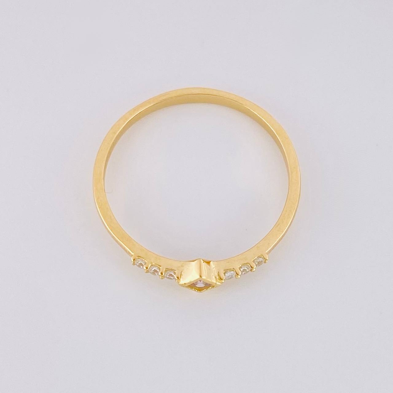 Dense Rhombus Ring 1.3g / T6 1/4 Yellow Gold 18K
