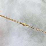 Cuban Links Bracelet Tibetan 2.85gr / 19cm / Yellow Gold Hearts +4 ©