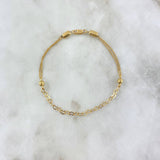 Cuban Links Bracelet Tibetan 2.85gr / 19cm / Yellow Gold Hearts +4 ©