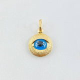 Pendant Turkish Eye 0.9gr / 0.75in / 18K Gold +4