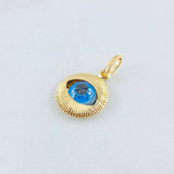 Pendant Turkish Eye 0.9gr / 0.75in / 18K Gold +4