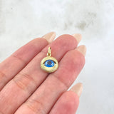 Pendant Turkish Eye 0.9gr / 0.75in / 18K Gold +4