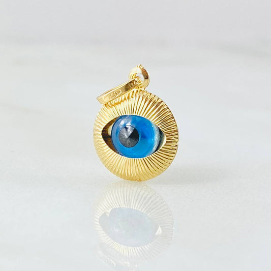 Dije Ojo Turco 0.95gr / 1.8cm / Oro Amarillo +4 18K ©