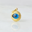Pendant Turkish Eye 0.9gr / 0.75in / 18K Gold +4