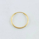 Piercing Aro Liso 0.35gr / 1/2 in / Oro Amarillo 18K