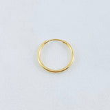 Piercing Aro Liso 0.3gr / 1/2 in / Oro Amarillo 18K