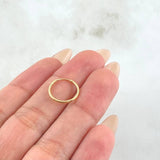 Piercing Aro Liso 0.3gr / 1/2 in / Oro Amarillo 18K