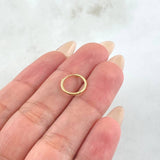 Piercing Aro Liso 0.25gr / 1/2 in / Oro Amarillo 18K