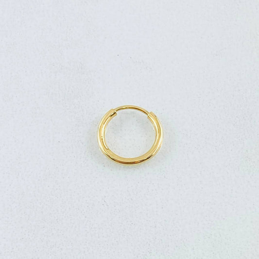 Piercing Aro Liso 0.2gr / 1/4 in / Oro Amarillo 18K