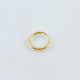 Piercing Aro Liso 0.2gr / 1/4 in / Oro Amarillo 18K