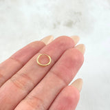 Piercing Aro Liso 0.2gr / 1/4 in / Oro Amarillo 18K