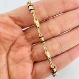 Rustic Crown Anklet 5.95g / 10 1/4 in / 4.7mm Yellow Gold 18K